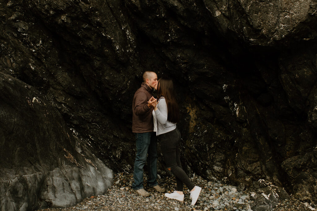 Mystic Washington Elopement Location: Deception Pass State Park that resembles the Cliffs of Moher in Ireland